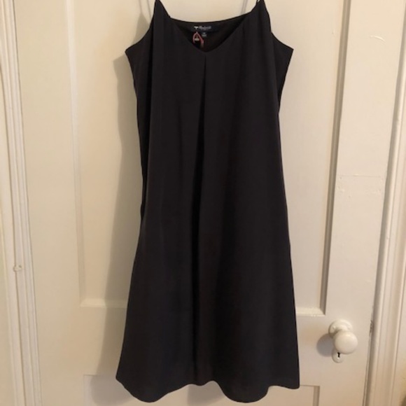 MADEWELL Silk spaghetti strap cami midi dress black - Picture 2 of 3